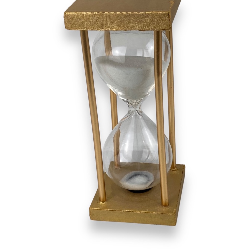 A&B Home Stanley 15-Minute Hourglass, Blue Sand Copper/Contemporary